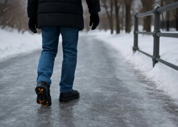 Не портите обувь и плитку: чем посыпать дорожки, чтобы не «танцевать» на льду