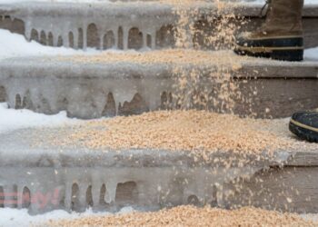 Дом без болота: чем посыпать ступени и дорожки, чтобы лед растаял в считанные минуты