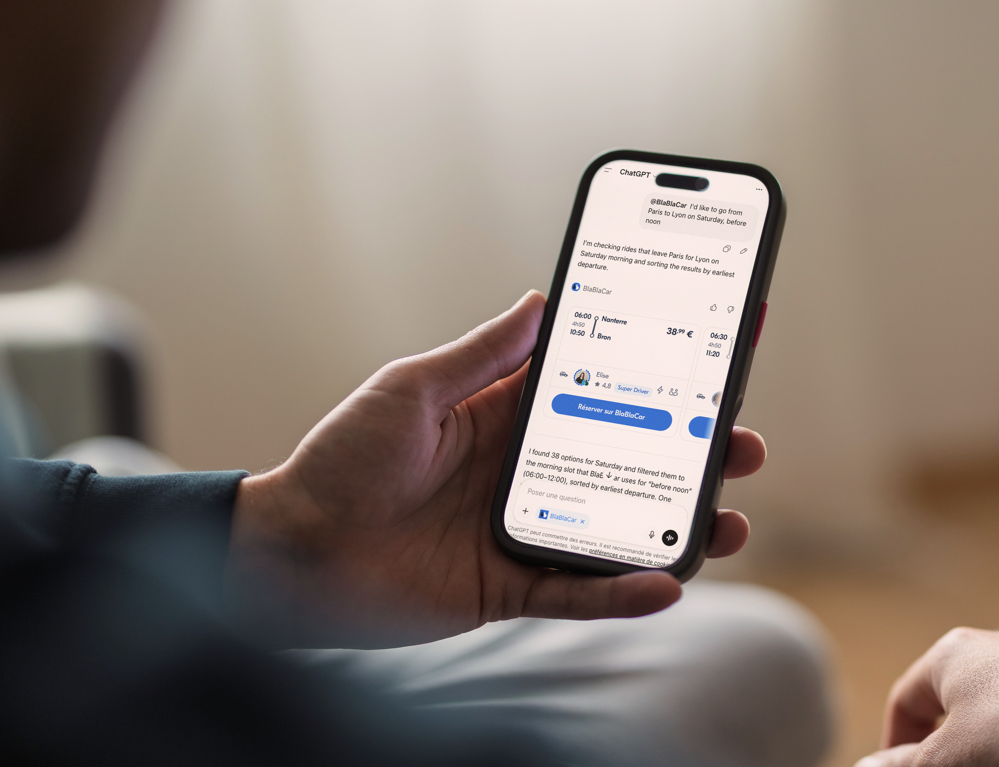 BlaBlaCar позволил искать поездки через диалог в ChatGPT