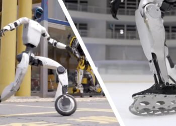 Unitree научила гуманоидного робота G1 кататься на роликах и коньках