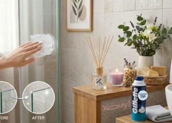 Вода будет просто стекать: чудо-лайфхак с неожиданным средством, которое защитит душевую кабину от налета на недели