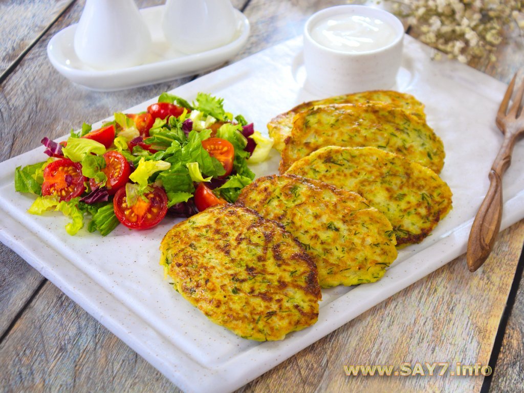 Оладьи из кабачков и картофеля