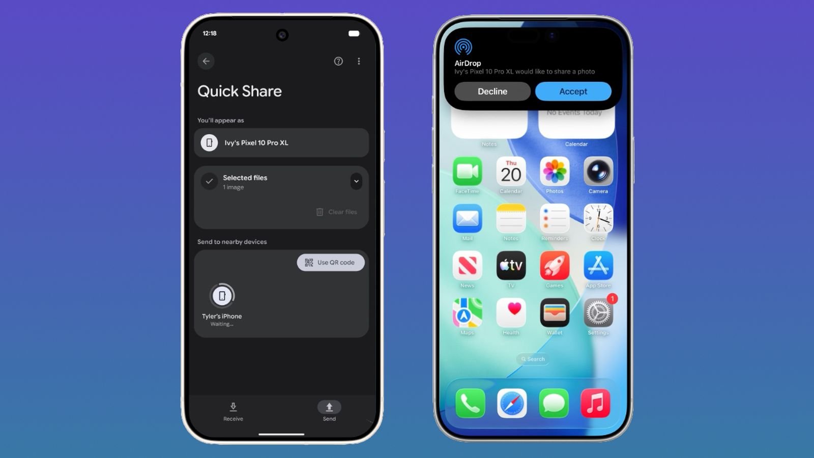 Google розширила підтримку Quick Share: які Android-смартфони тепер працюють з AirDrop