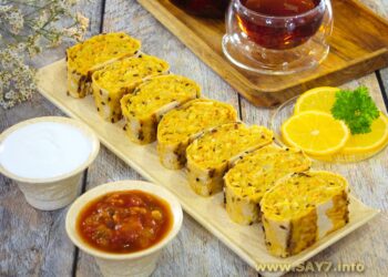 Рулет из лаваша с капустой